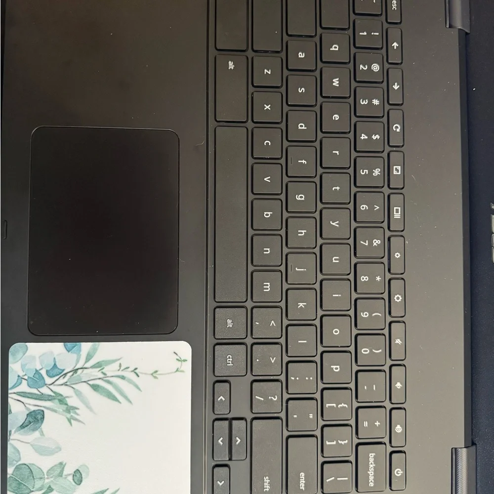 ASUS Black chromebook Sleek Design Backlit Keyboard